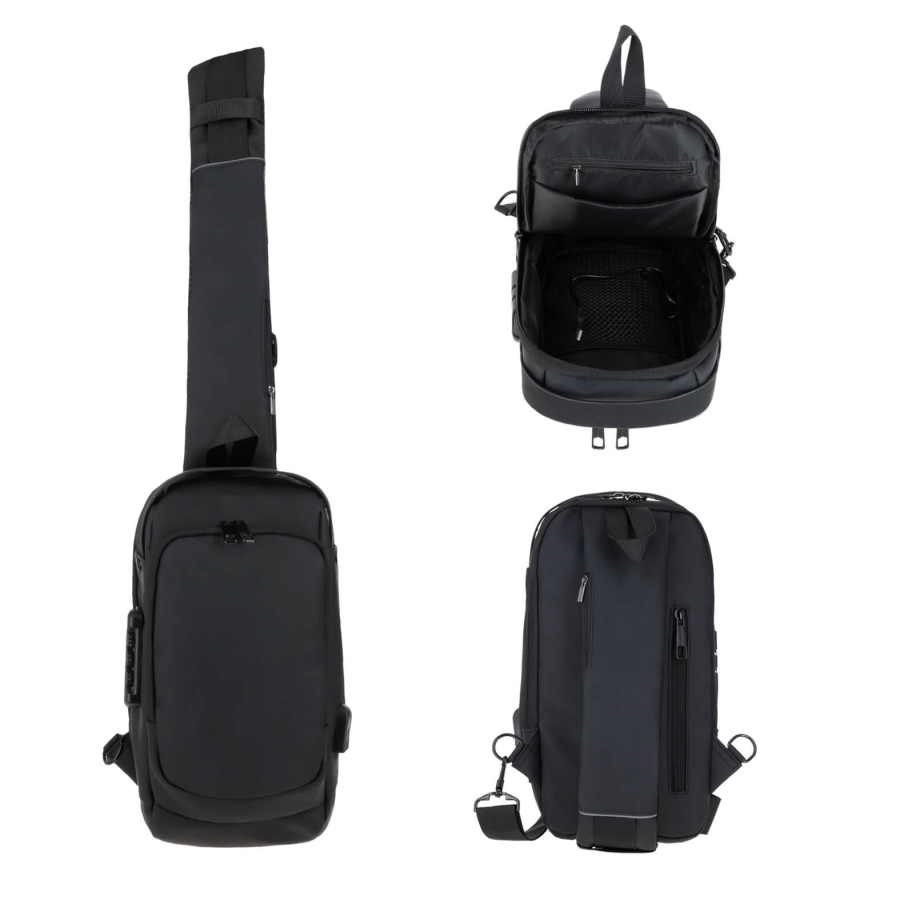 BOLSA DE HOMBRO CON 4 COMPARTIMENTOS F0196